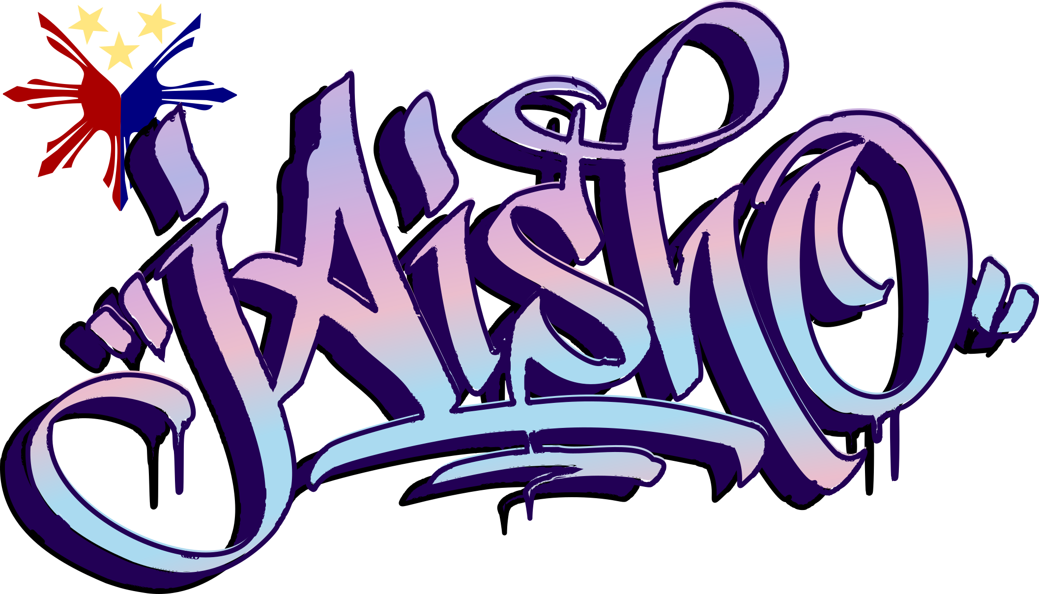 jAishO graffiti logo with Philippine flag