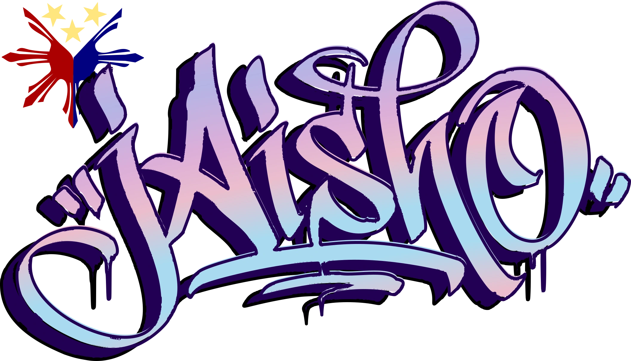 jAishO graffiti logo with Philippine flag